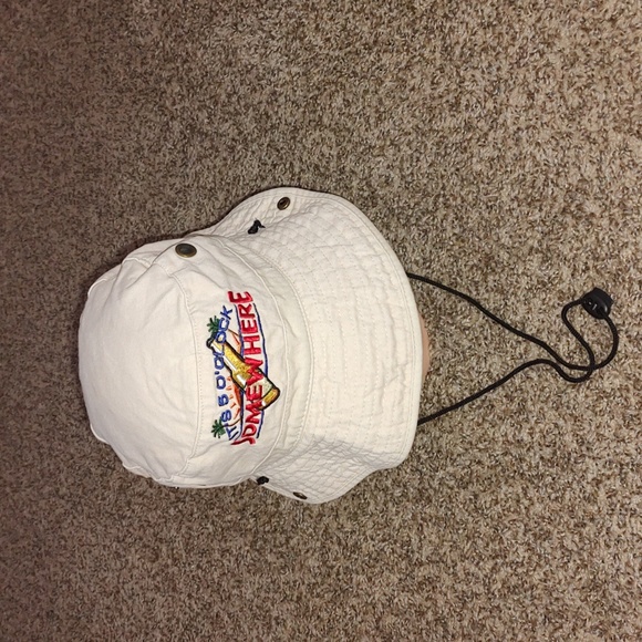 It's 5 O'Clock Somewhere Embroidered Beige Sun Hat - Picture 1 of 10